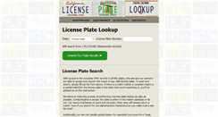 Desktop Screenshot of licenseplateslookup.com